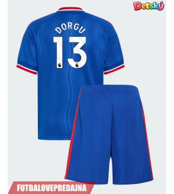 Lacne Dětský Futbalové dres Manchester United Patrick Dorgu #13 2026-27 Krátky Rukáv - Preč (+ trenírky)
